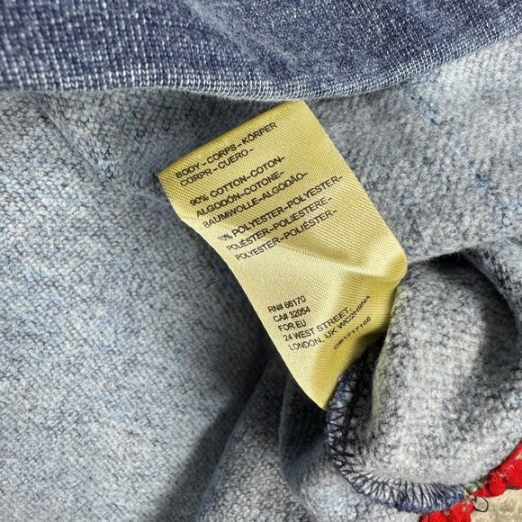 NWT Free People On The Block Poncho Sweater Denim Paisley Bandana Oversized Sz L - Picture 10 of 12